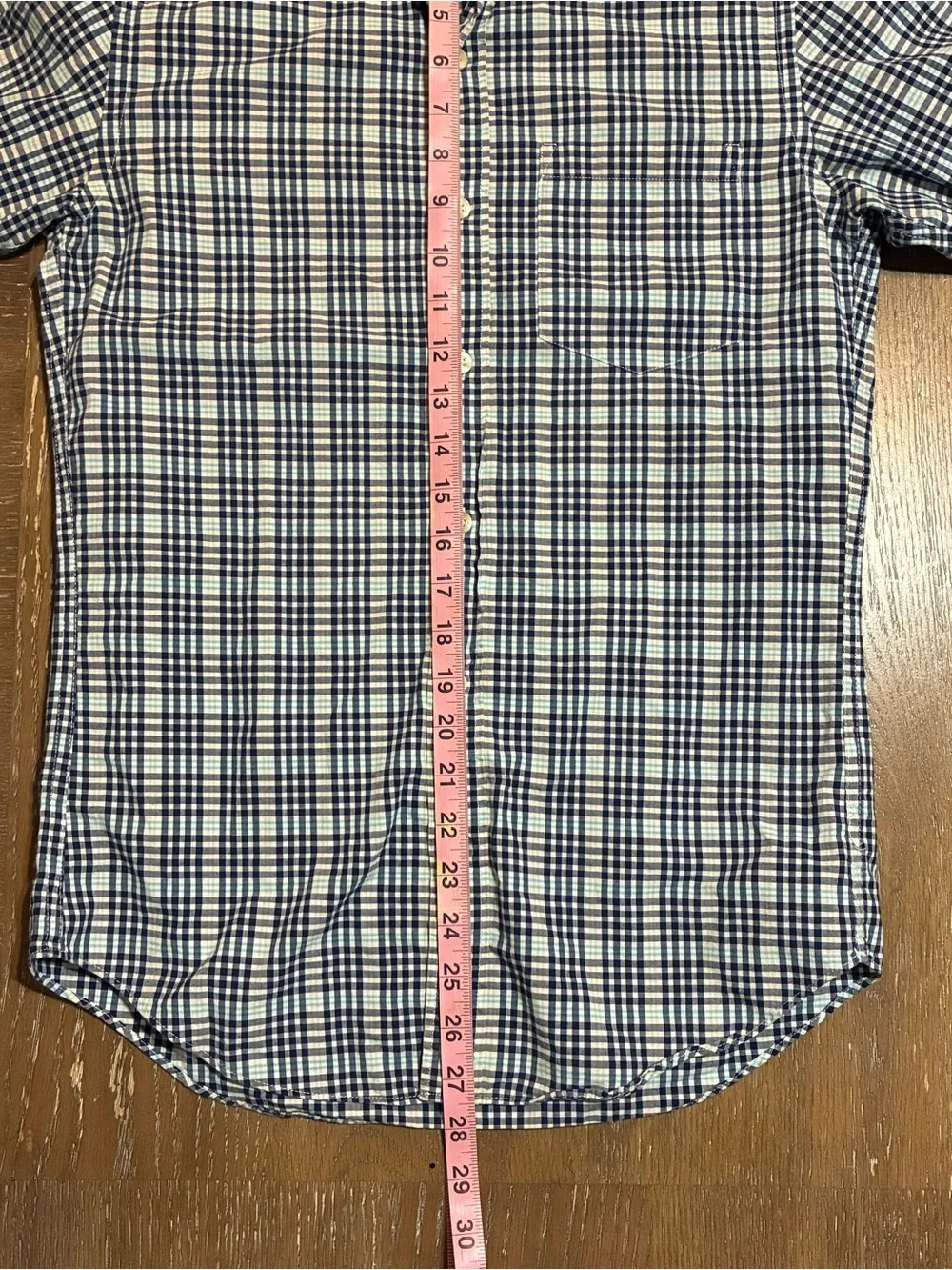 J. Crew Navy and White Plaid Button-Down Shirt